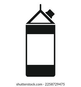 Milk package icon simple vector. Food bag. Recycle box