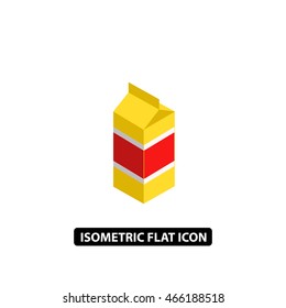 Milk package isometric icon