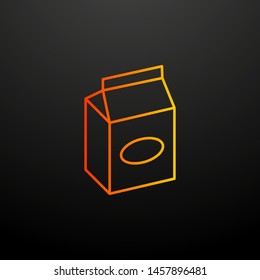 Milk in package nolan icon. Elements of fast food set. Simple icon for websites, web design, mobile app, info graphics