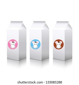 milk package on white background