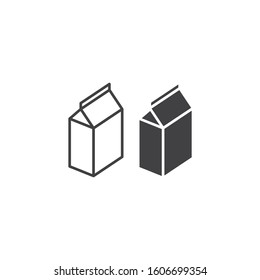 milk package. Vector icon template