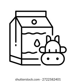 Vector de paquete de leche Icon Outline EPS 10 File