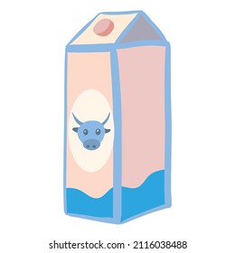 Milk packaging carton desig. Vector illustration isolated