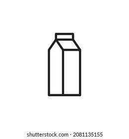 milk packaging icon. high quality icons suitable for graphic assets for business and entrepreneurship, internet, web design, apps, drawing and coloring books, print media, etc. EPS 10 vector line icon