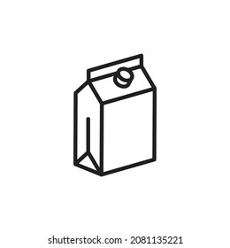 icono de empaquetado de leche. iconos de alta calidad adecuados para activos gráficos para empresas y empresas, internet, diseño web, aplicaciones, libros de dibujo y coloreado, medios impresos, etc. Icono de línea vector EPS 10
