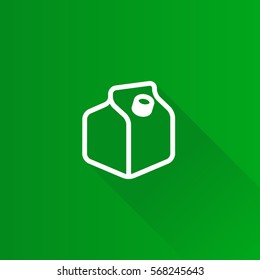 Milk packaging icon in Metro user interface color style. Food breakfast breakfast