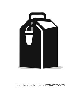 Milk packaging icon. Simple vector illustration