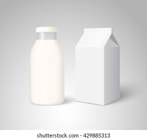 Milk packaging, mockup