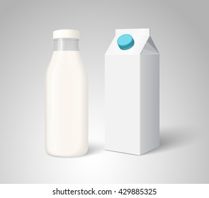 Milk packaging, mockup