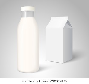Milk packaging, mockup