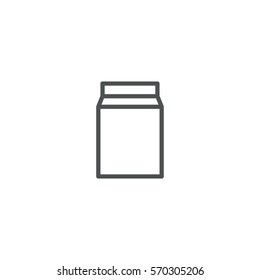 milk packet icon. sign design