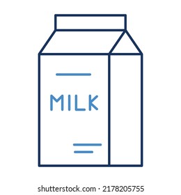 Milk packet Vector icon which is suitable for commercial work and easily modify or edit it

