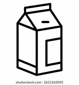 Milk paper box simple design vector art 