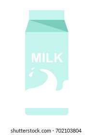 Paquete de papel de leche con icono aislado de vectores de salpicadura lechosa