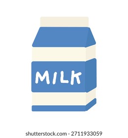 Leche en paquete de papel (texto de leche)