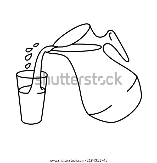 Milk Pitcher Editable Outline Stroke Vector Stock Vector (Royalty Free ...