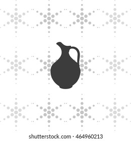Milk pitcher illustration. Flat jug icon.