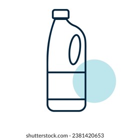 Milk plastic bottle vector icon. Dairy product sign. Graph symbol for cooking web site and apps design, logo, app, UI