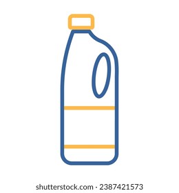 Milk plastic bottle vector icon. Dairy product sign. Graph symbol for cooking web site and apps design, logo, app, UI