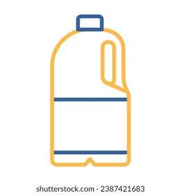 Icono vector de botella de plástico de leche. Signo de producto lácteo. Símbolo gráfico para cocinar diseño de sitio web y aplicaciones, logotipo, aplicación, interfaz de usuario