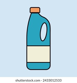 Milk plastic bottle vector icon. Dairy product sign. Graph symbol for cooking web site and apps design, logo, app, UI