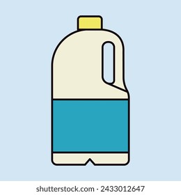 Milchplastikflasche Vektor-Symbol. Zeichen für Milchprodukte. Graph-Symbol für Koch-Website und Apps Design, Logo, App, UI