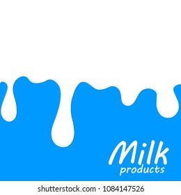 Milk Minimal Poster Modern Background Organic Stock Vector (Royalty