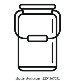 Milk pot icon outline vector. Food production. Butter process