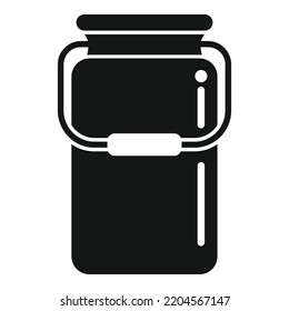 Milk pot icon simple vector. Food production. Butter process
