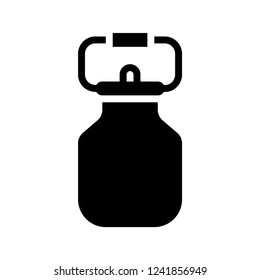 Milk pot.restaurant or kitchen utensil related. solid black icon.