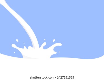 Milk was poured from the top and there was a splash on the air. 