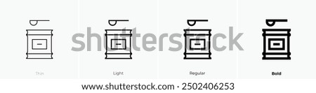 milk powder icon. Thin, Light Regular And Bold style design isolated on white background