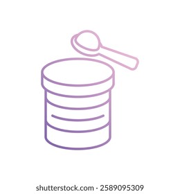 Milk powder icon vector stock illustration
