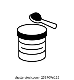Milk powder icon vector stock illustration
