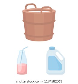Milk product cartoon icons in set collection for design.Milk and food vector symbol stock web illustration.