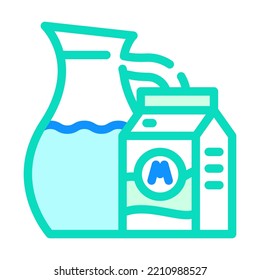 milk milk product color icon vector. milk milk product sign. isolated symbol illustration