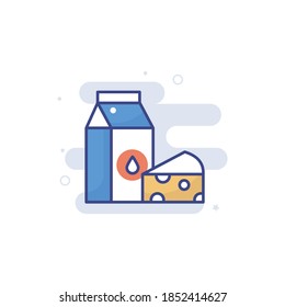 Milk Product illustration style vector icon.