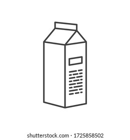 Milk product package sign design. Milk package vector icon. EPS 10  