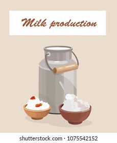 milk product, vector