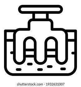 Milchproduktionssymbol. Outline-Milchproduktion, Vektorsymbol für Webdesign einzeln auf weißem Hintergrund