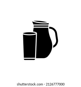 milk products icon in vector. Logotype