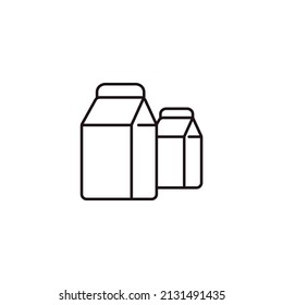 Milk products icons  symbol vector elements for infographic web