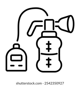 Milk pump icon in line style