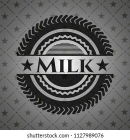 Milk realistic black emblem