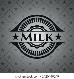 Milk realistic dark emblem. Vector Illustration. Detailed.