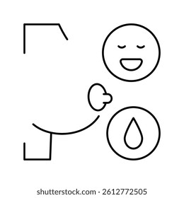 milk renewal line icon vector. milk renewal sign. isolated contour symbol black illustration