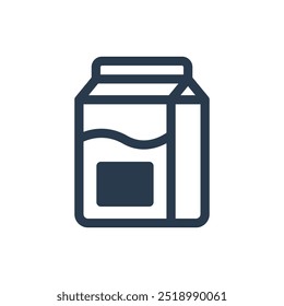 Icono de Vector de menú de restaurante de leche
