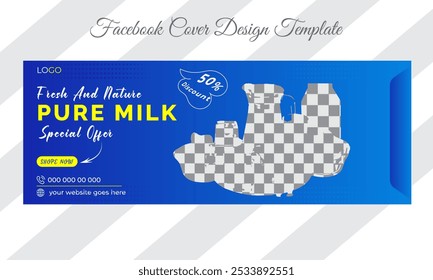 milk sale Facebook profile cover design 