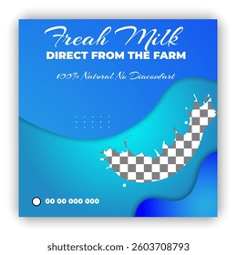 Milk sale social media post Instagram Post Template