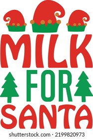 milk for santa vector file